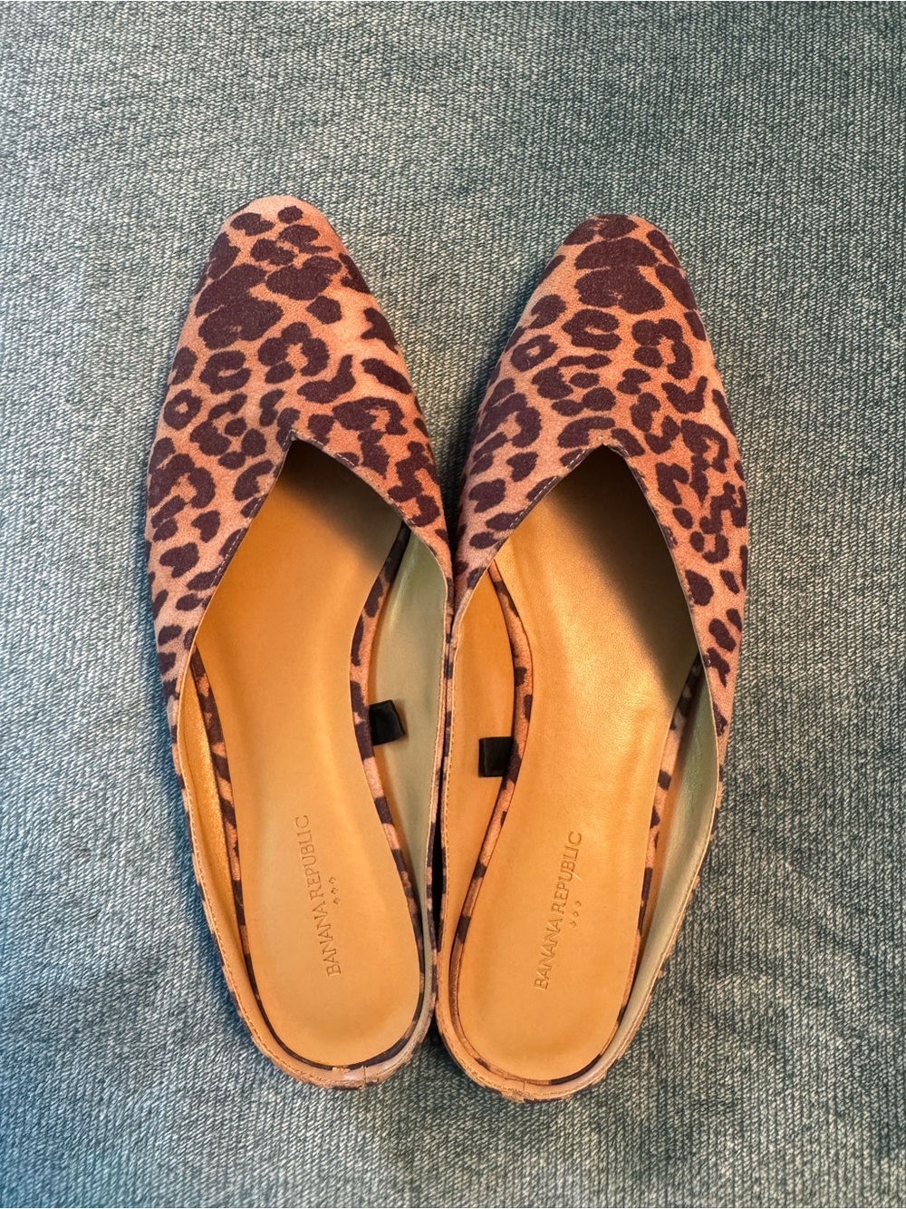 Banana Republic Leopard Print Pointed- Toe Flats - Tan & Brown